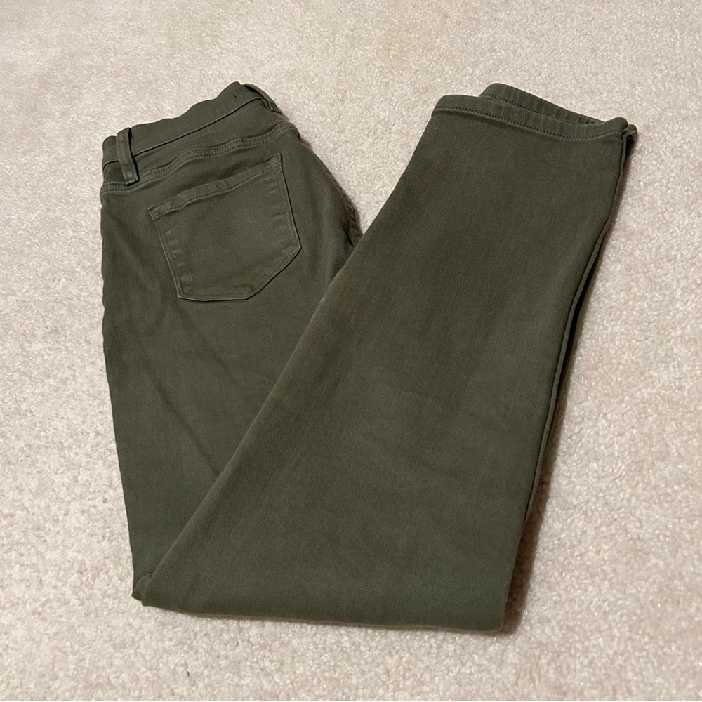 Olive green high waisted mom jeans
